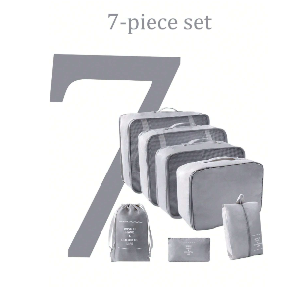 Lot de 7 pièces organisateur de voyage multifonction pour cosmétiques
