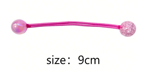 14 pièces Bandeaux ronds colorés en forme de boule pour les filles