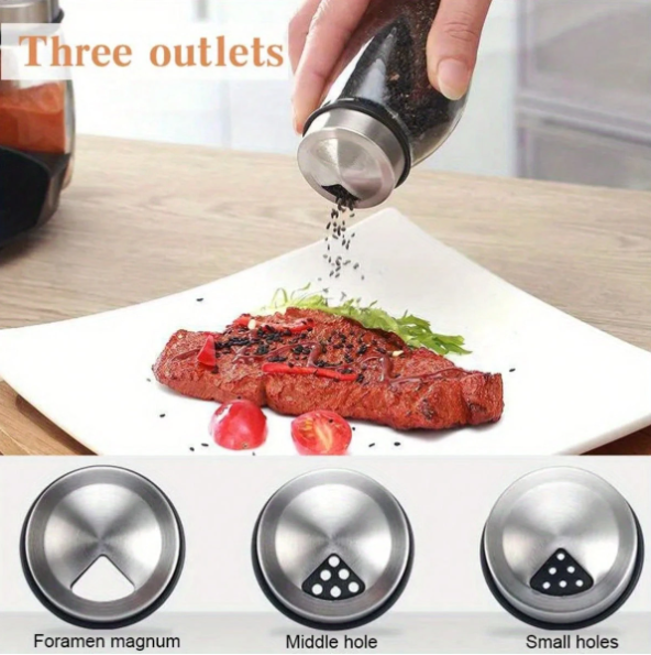 Ensemble De 7pcs/set Étagère De Bocal D'épices En Verre