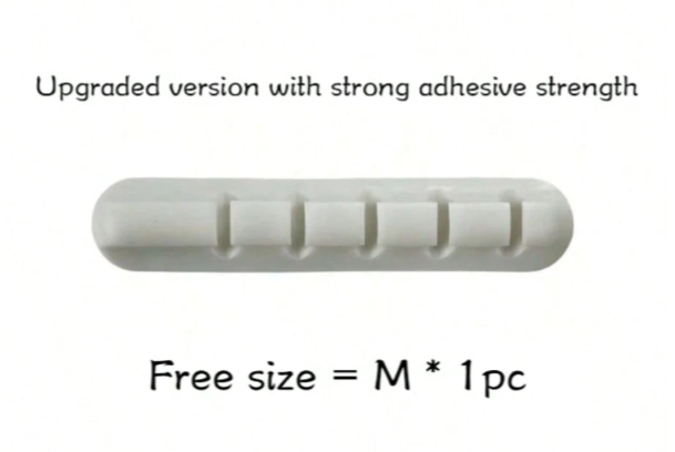 Organisateur de câbles en silicone auto-adhésif 5 trou – Mural & Bureau, Rangement Pratique