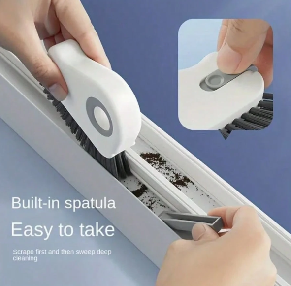 Brosse de nettoyage de rail de fenêtre 2-en-1