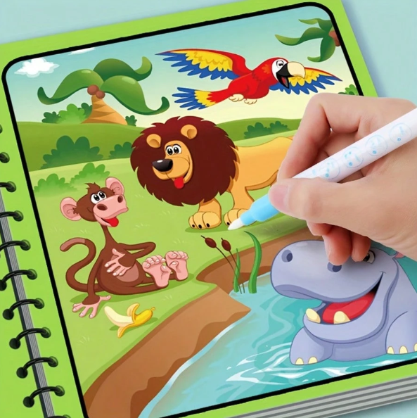 Livre de dessin à eau avec stylo