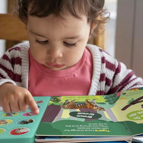 beartale 10 boutons Jouets sensoriels, Livre sonore pour enfants, Jouets éducatifs d'apprentissage précoce pour bébés
