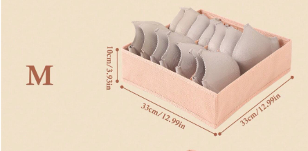 Boîte de rangement pour sous-vêtements rose-Taille M
