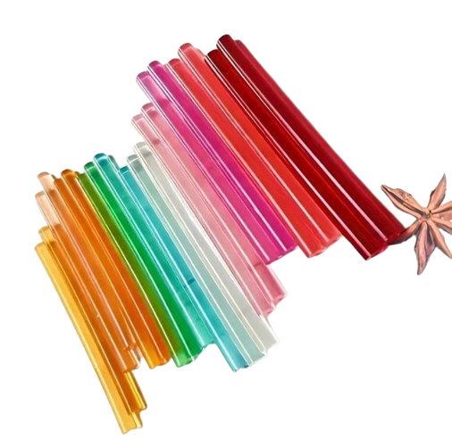 Lot de 20 bâtons de colle thermofusible transparents multicolores haute résistance