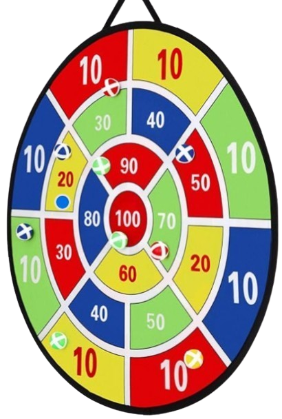 Jeu De Cible 12 Balles Collantes Pour Enfants De 3 À 12 Ans Intérieur Et Extérieur