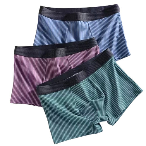 Lot de 3 Boxers pour Homme en Coton Respirant – Sous-vêtements Confortables
