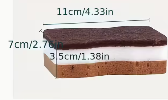 Éponges de Nettoyage de L'algue de Mer À Trois Couches,lot de 5