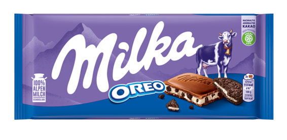 MILKA - Tablette de chocolat Milka et Oréo -100G