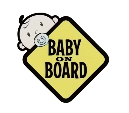 2 pièces Autocollants “Bébé à bord” - Panneau d’avertissement réfléchissant