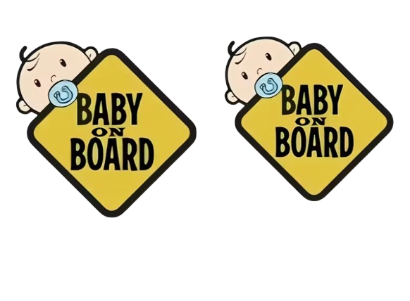 2 pièces Autocollants “Bébé à bord” - Panneau d’avertissement réfléchissant