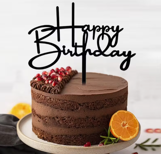 Décoration de gâteau en lettres design moderne motif HAPPY BIRTHDAY