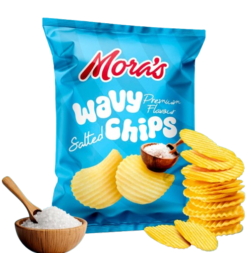 Mora's – Chips Wavy Sel - 60 g