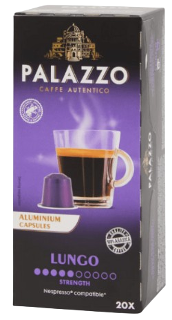 Palazzo - Capsules de café Lungo - Compatibles avec les machines Nespresso - 20 capsules
