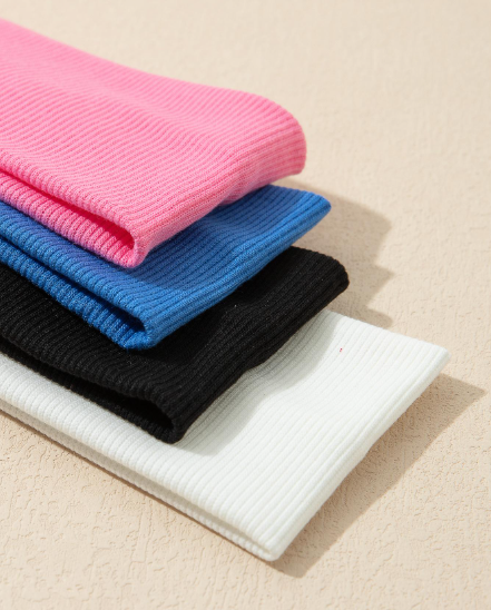 4 pièces bandeaux de sport couleur unie