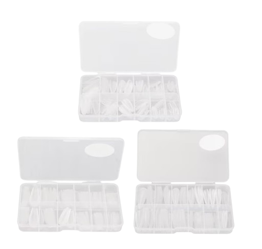 Faux ongles légers givrés – 360 pcs embouts gel pour manucure