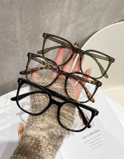 Lot de 3 Paires de Lunettes Géométriques en Plastique – Style Y2K Femme