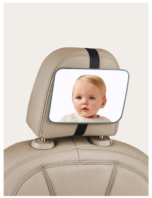 Miroir de vue arrière pour siège de bébé gris
