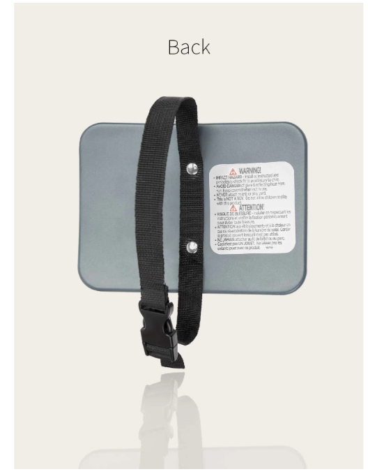 Miroir de vue arrière pour siège de bébé gris
