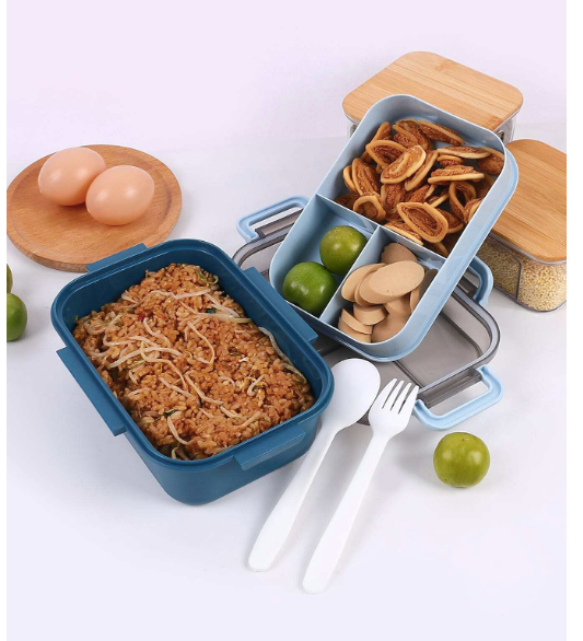 Lunch Box double couche scellée pour bureau – Micro-ondes compatible