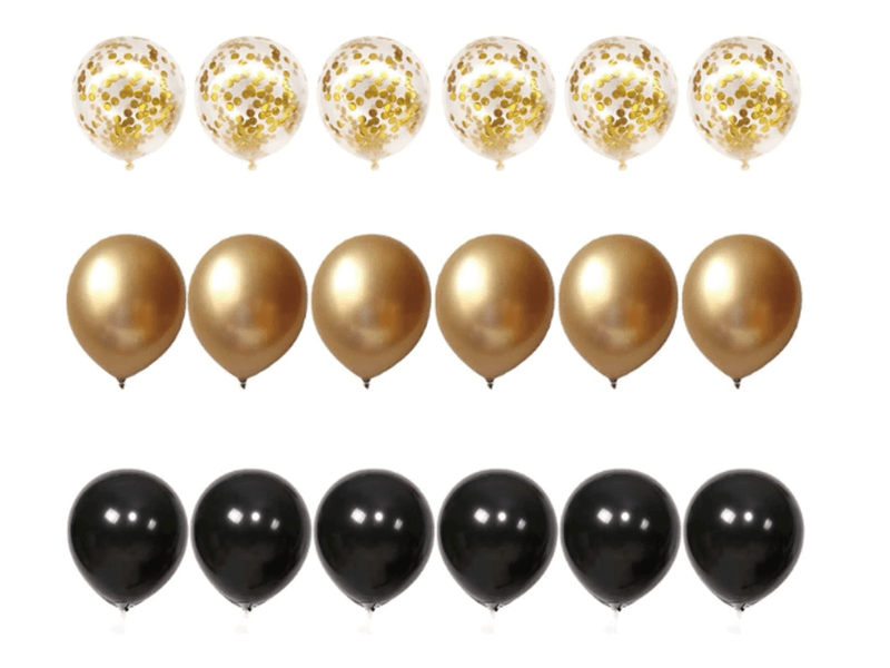 ballons en latex  à motifs mixtes pour  fête, 18 pcs