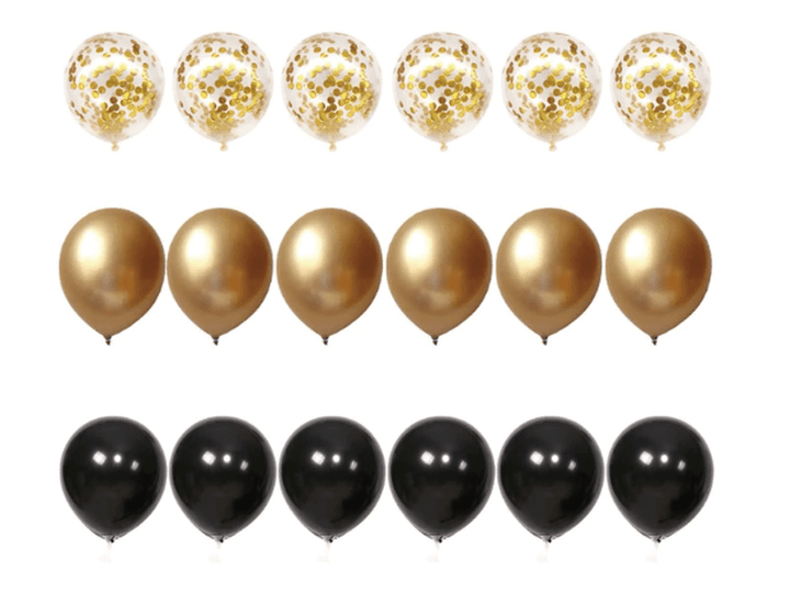 ballons en latex  à motifs mixtes pour  fête, 18 pcs