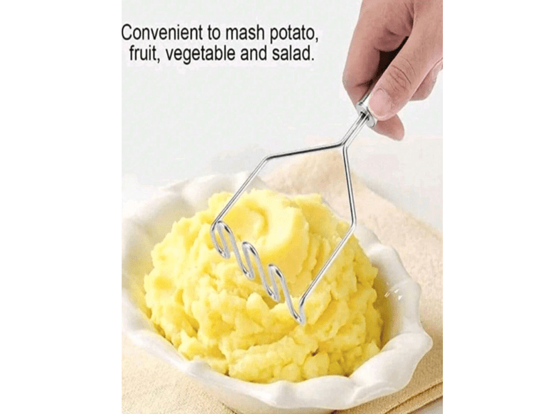 Presse-purée manuel en acier inoxydable – Ustensile robuste et facile à nettoyer