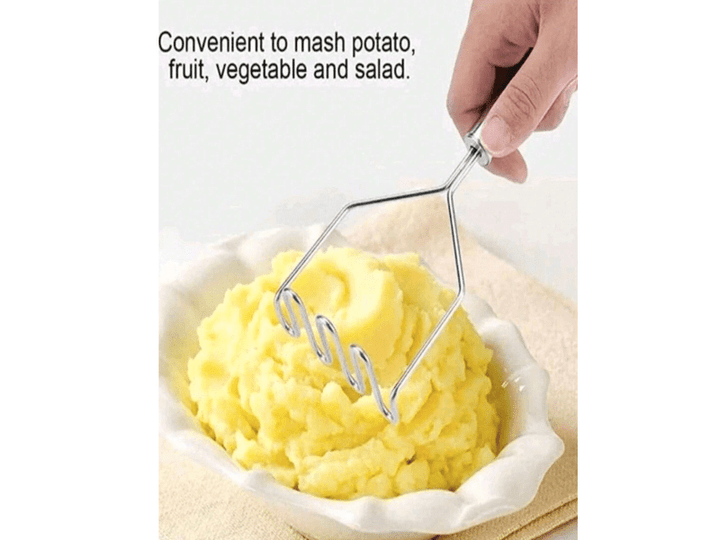 Presse-purée manuel en acier inoxydable – Ustensile robuste et facile à nettoyer
