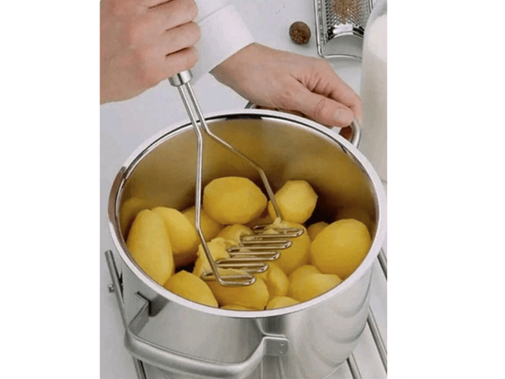 Presse-purée manuel en acier inoxydable – Ustensile robuste et facile à nettoyer