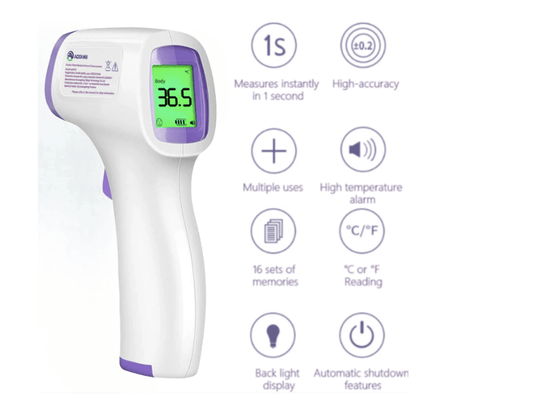 Pistolet à température du front sans contact Thermomètre électronique