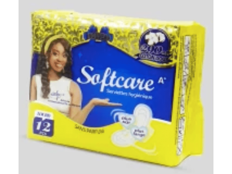 Softcare , serviette hygiénique sans parfum 12PCS