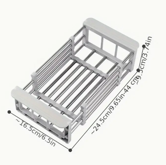 Égouttoir Vaisselle Extensible Inox pour Évier Cuisine – Séchage Rapide