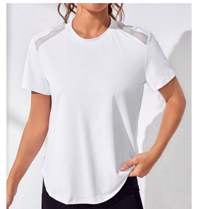 Débardeur de sport à imprimé géométrique, Débardeur de gym Top de workout blanc - Taille L