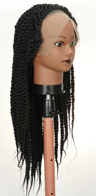 Ruilong - Tête de mannequin chauve avec support, pour la pratique de la cosmétologie, pour pratique de la coiffure