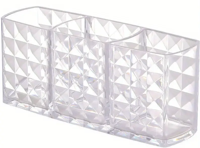 Boîte de rangement de Cosmétique en acrylique transparent pour crayons à sourcils et pinceaux