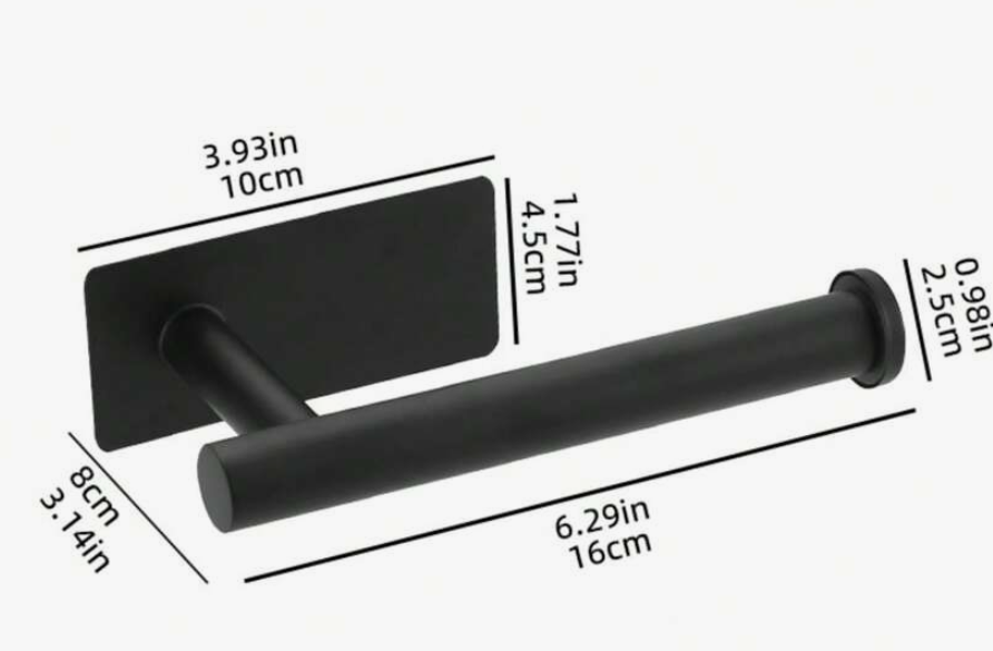 Porte-rouleau de papier sans perçage en acier inoxydable