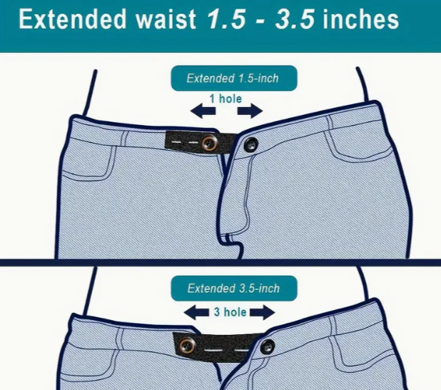 Élastiques de Ceinture Ajustables Unisexe – Lot de 2, Taille Extensible