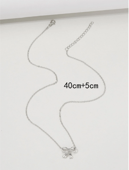 1 pièce Collier avec pendentif nœud papillon minimaliste - Doree