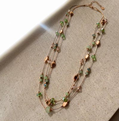 Collier à perles superposées - Doré