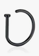 Piercing au nez,black--Faux Piercing pour hommes et femmes, anneau