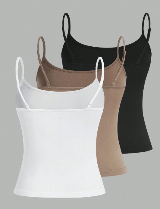 SHEIN EZwear 3 pièces/Set Hauts camisole slim décontractés pour femmes taille L
