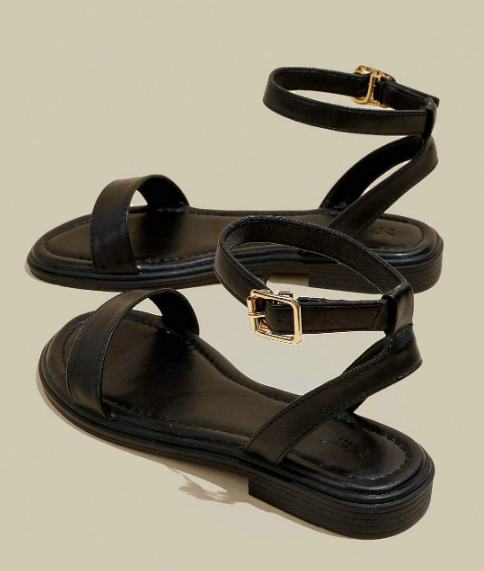 Sandales plates à bride pour femmes, avec bout ouvert. Chaussures de plage à semelle souple pour l'été pointure 40