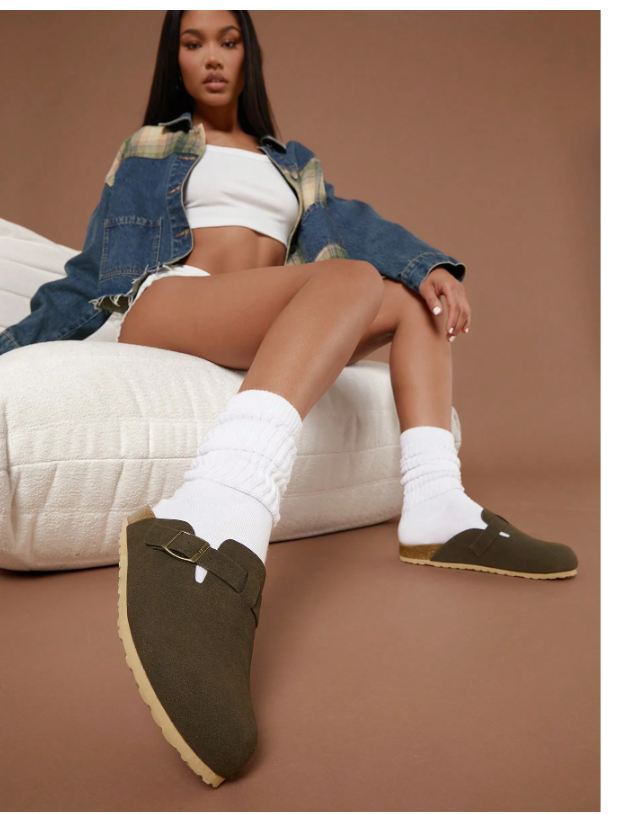 HUZIA Mules casual pour femmes, sandales à enfiler. 41