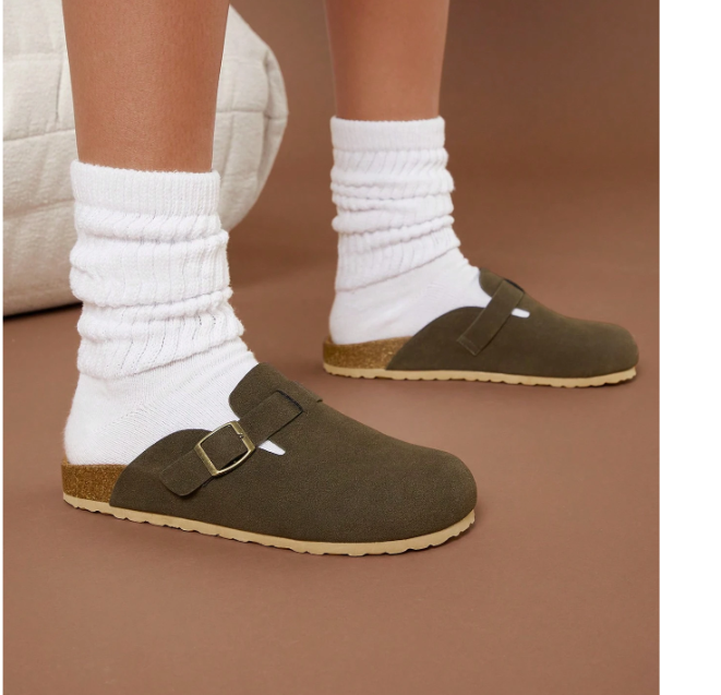 HUZIA Mules casual pour femmes, sandales à enfiler. 41