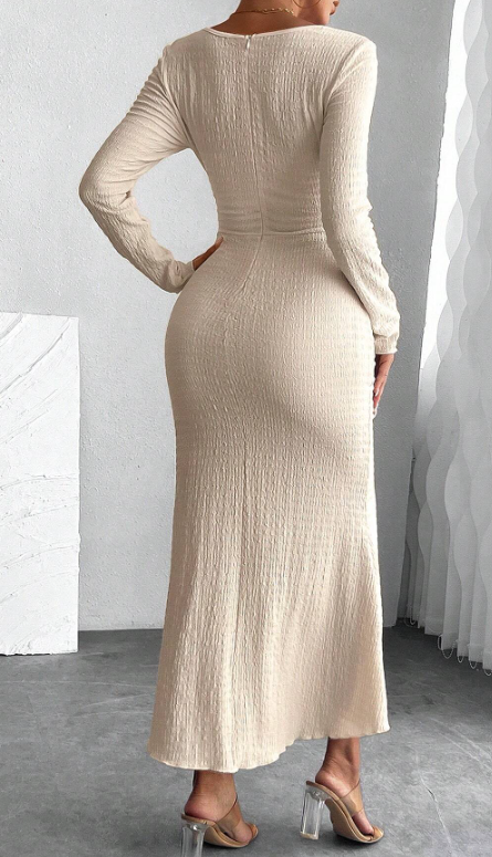 RosyDaze Robe à motif de torsion et ajourée pour femmes, style 2 en 1 taille L
