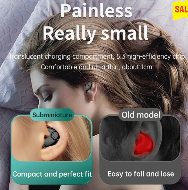 Écouteurs invisibles SK MD558, casque de sommeil sans fil Bluetooth 5.3, ultra-fins, réduction du bruit, stéréo, étanches