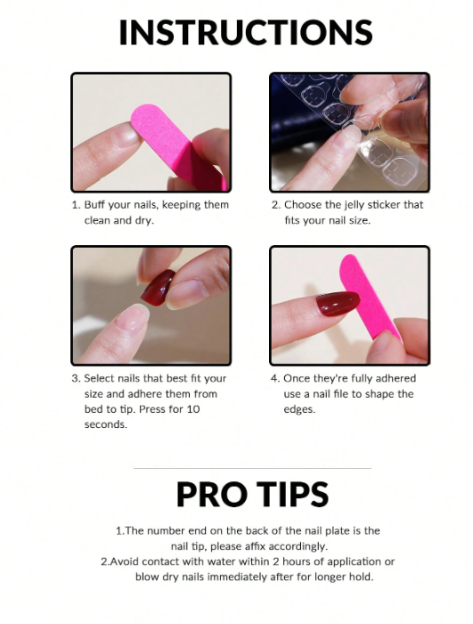 Ongles Press-On femme – Dégradé rose style French