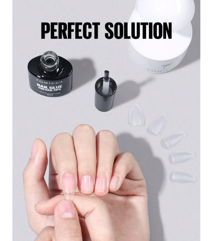 TOMICCA - Ensemble 2 colles ongles transparentes - 8 ml