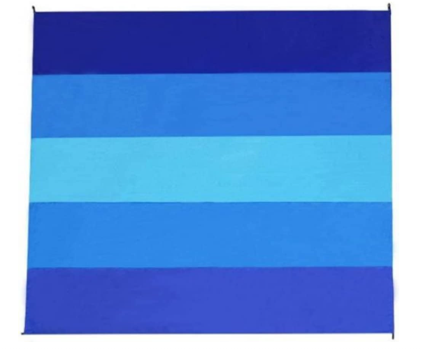Couverture de Plage Tapis de Plage Anti-Sable 200 x 200 cm / 25,4 x 23,9 cm pour 2 à 8 Adultes, Tapis de Pique-Nique extérieur imperméable à séchage Rapide pour Voyage, Camping, randonnée