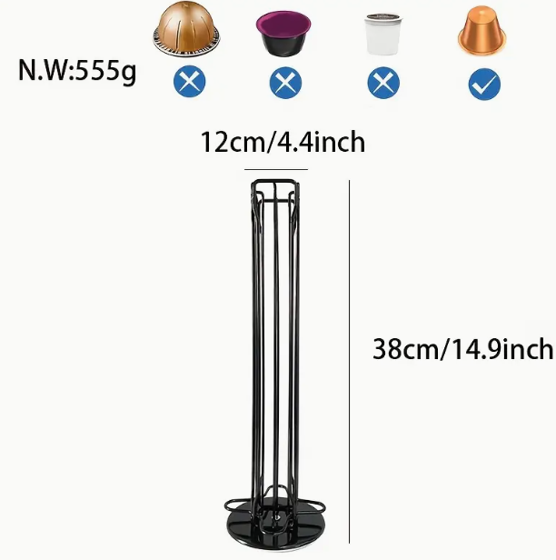 support de rangement pour capsules de café Nespresso qui économise de l'espace dans la cuisine.